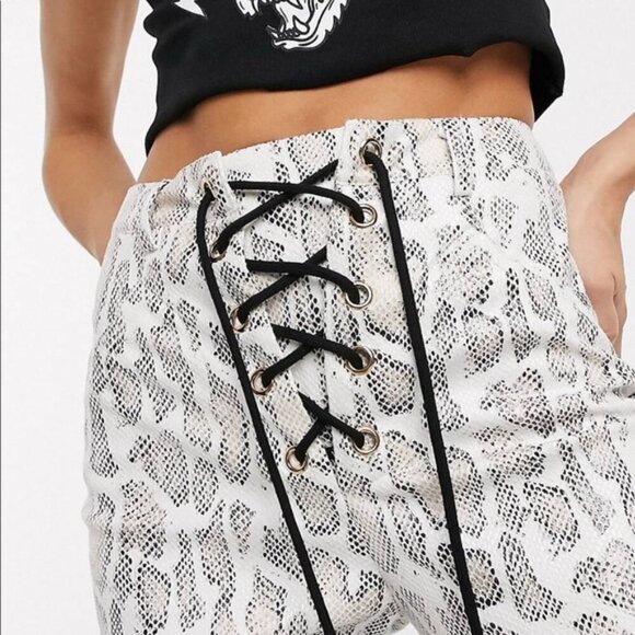 Jagger & Stone Snake Skin Lace Up Pants size 10 - Picture 3 of 7